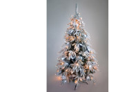 Искусственная ель "CRYSTAL TREES"  Маттерхорн заснеженная с вплетенной гирляндой 180 см