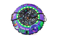 Надувные санки-ватрушка (тюбинг) Cosmic Zoo UFO (Фиолетовый волк)