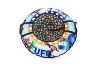Надувные санки-ватрушка (тюбинг) Cosmic Zoo UFO (Синий медвежонок)